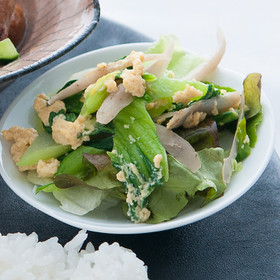 チンゲン菜とごぼうの柳川風