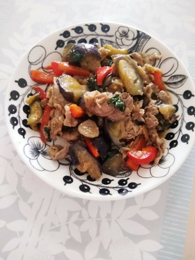 簡単♪豚肉とナスの大葉みそ炒め