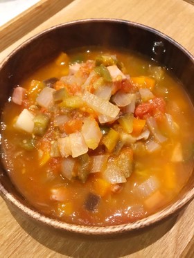 ミネストローネ 無水料理(生トマト)