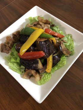 豚肉とナスのポン酢炒め