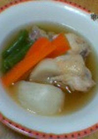 鶏手羽元と野菜のスープ