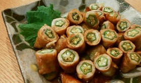 甘辛照り焼き味♪オクラの肉巻き