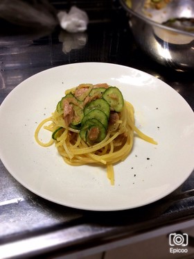 ツナときゅうりの冷製パスタ 簡単