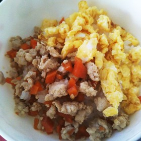 離乳食完了期に~ 三色丼♪
