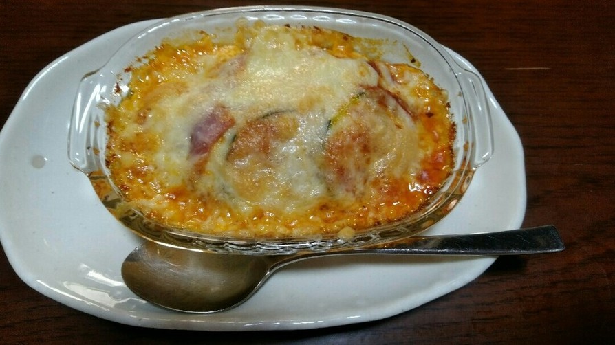 ズッキーニのチーズ焼き(ピザ風)の画像