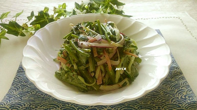 空芯菜の粒マヨサラダの写真