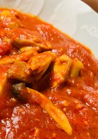 鶏もも肉余り野菜で簡単トマト煮♡美味♡