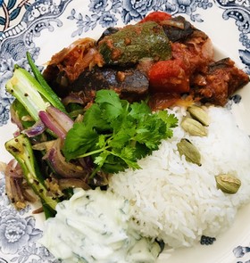ちょっとスモーキーな夏野菜インドカレー