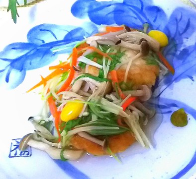 ヘルシーハンバーグの彩り野菜あんかけ♪の写真