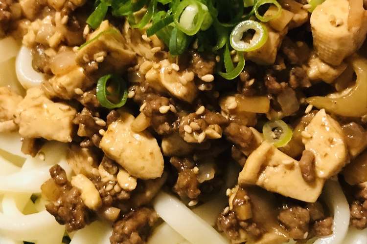 肉味噌風の冷やし麻婆豆腐うどん レシピ 作り方 By Bistromiti クックパッド 簡単おいしいみんなのレシピが349万品