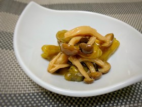【簡単美味♪】しし唐としめじの煮浸し