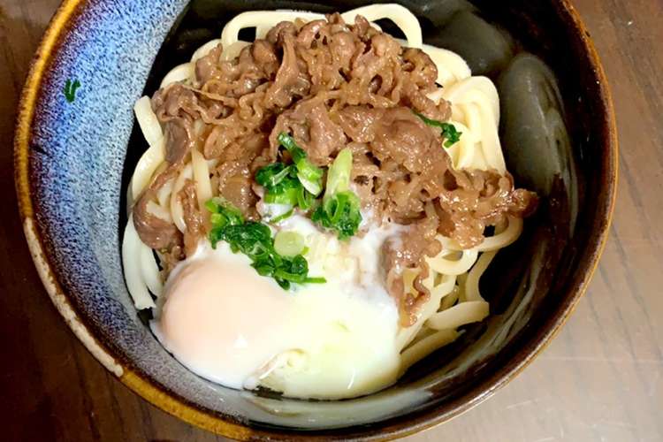 簡単美味い 冷やしぶっかけ 温玉肉うどん レシピ 作り方 By チャコの母ちゃん クックパッド