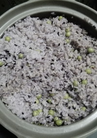 黒米の豆ご飯