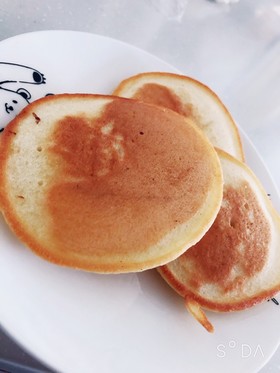 覚えやすい分量で強力粉パンケーキ