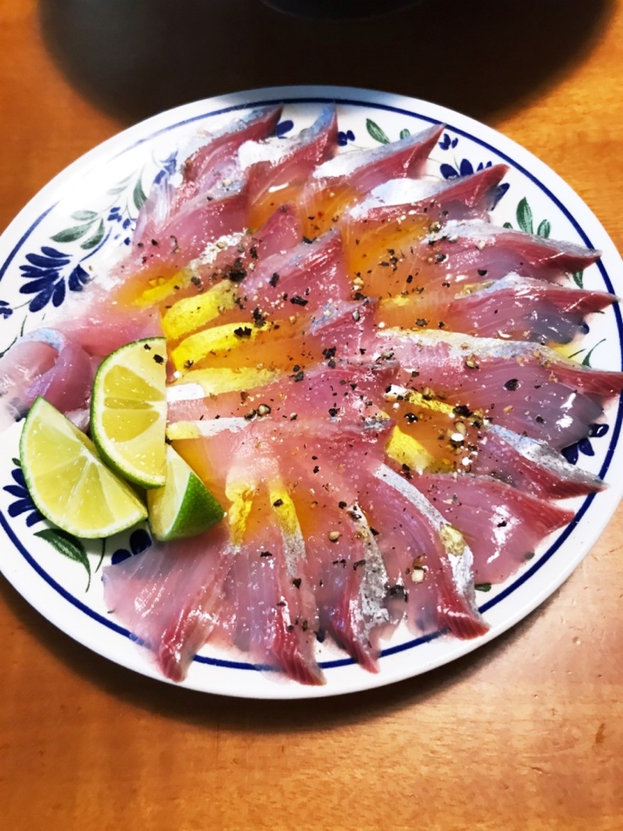 ＜青魚が美味しい＞ヒラマサのカルパッチョの画像