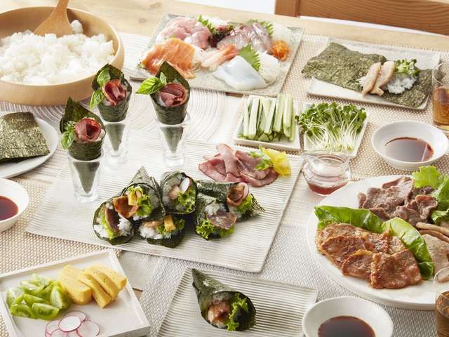 手 巻き 寿司 肉