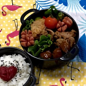 お弁当に♪上手に飾り♪隙間埋めレタス♡