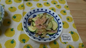 ズッキーニとベーコンのオイマヨ炒め