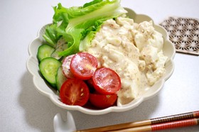簡単♩豆腐のサラダうどん
