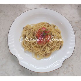 簡単梅干し塩昆布のあっさり和風冷製パスタ