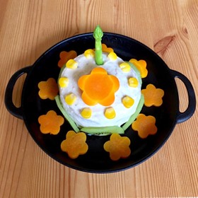 1歳のお誕生日に 離乳食バースデーケーキ