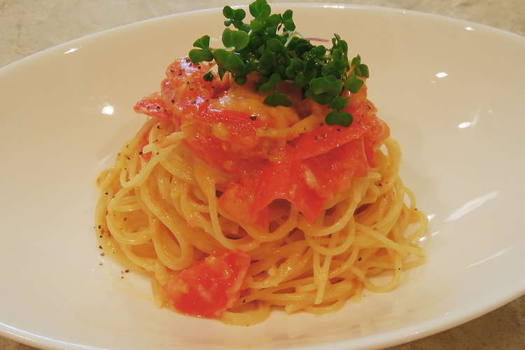 トマトとチェダーチーズパスタ レシピ 作り方 By Kona クッキング クックパッド 簡単おいしいみんなのレシピが356万品