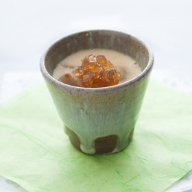 豆乳とポルチーニ茸のフラン