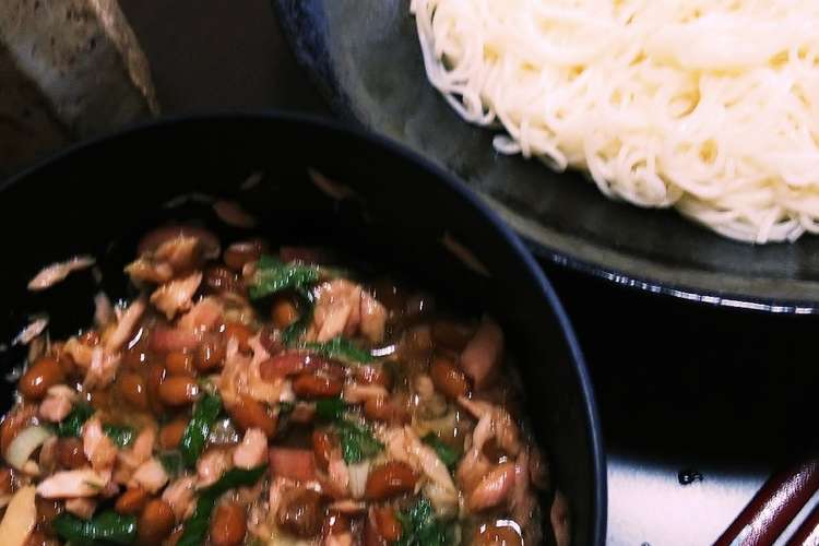納豆とツナのそうめんだれ レシピ 作り方 By ぬまあやえ クックパッド 簡単おいしいみんなのレシピが374万品