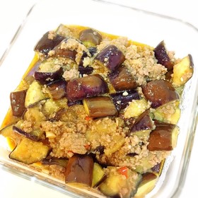 レンジで簡単♡麻婆茄子