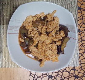 茄子の肉味噌かけ