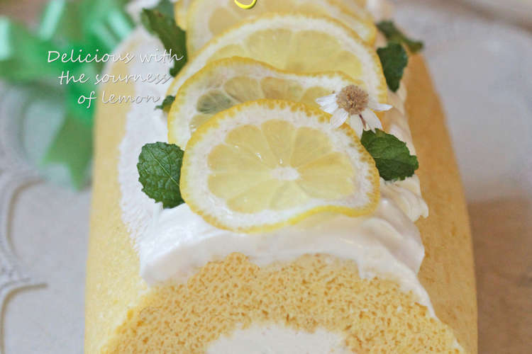 お色可愛いレモンヨーグルトのロールケーキ レシピ 作り方 By Minntamama クックパッド