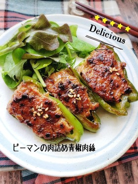ピーマンの肉詰めde青椒肉絲