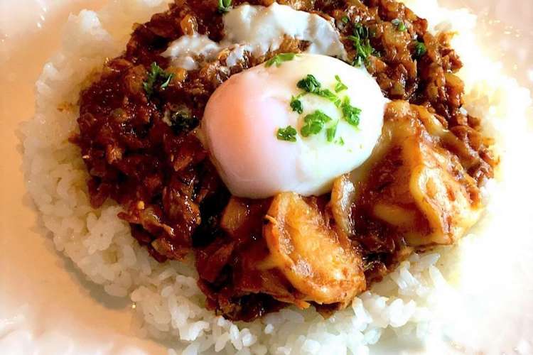 レンジで簡単 鯖缶と水餃子のキーマカレー レシピ 作り方 By 大阪王将 クックパッド 簡単おいしいみんなのレシピが350万品