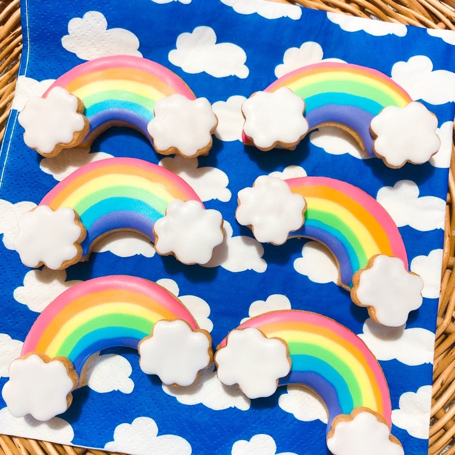 レインボークッキーのレシピ