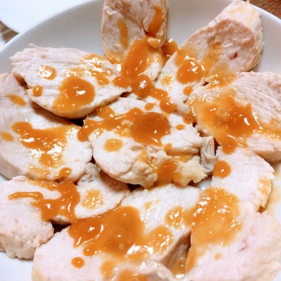 低温調理：鶏肉のオレンジ浸漬の写真