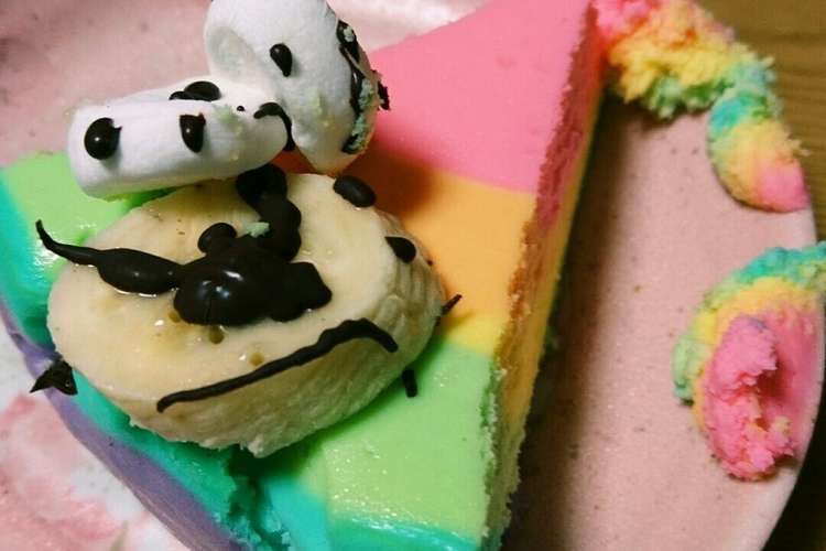 ゆめかわレインボーチーズケーキ レシピ 作り方 By りっぽー クックパッド