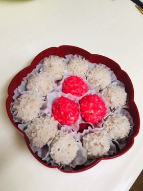 もち米ツヤツヤ☆肉団子の真珠蒸し