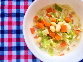 簡単!釜蒸し大豆のクリームスープ