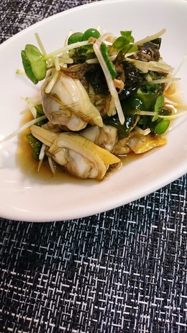 あさり剥き身とワカメのさっぱり和え