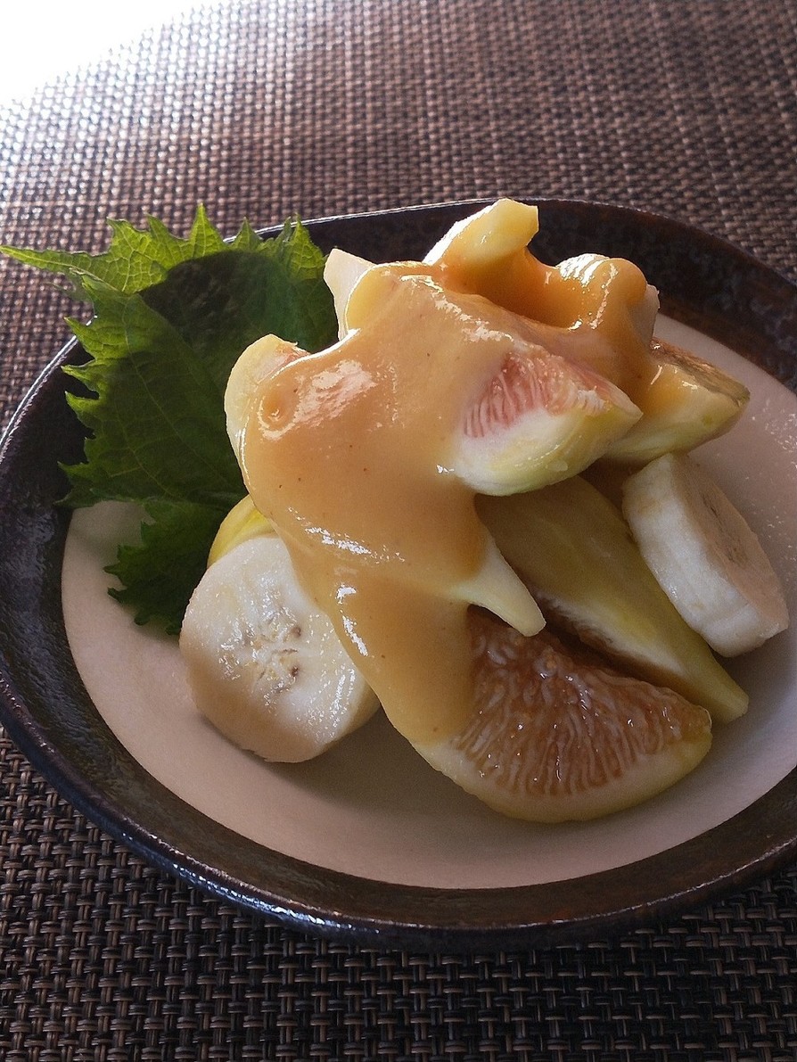 懐石風☆いちじくとバナナの辛子酢味噌和えの画像