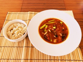 糖質オフ 妊婦飯 トマトシーフードスープ