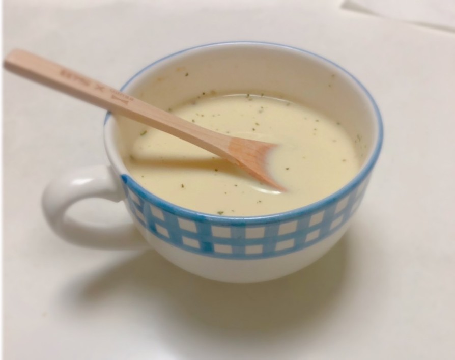 レンジで簡単 豆乳スープの画像