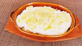 豆腐と鯖缶のキムチ味ドリア風