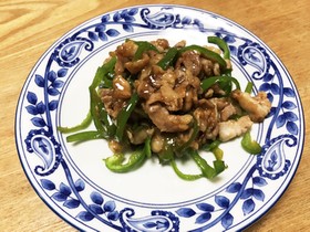豚バラ肉とピーマン炒め