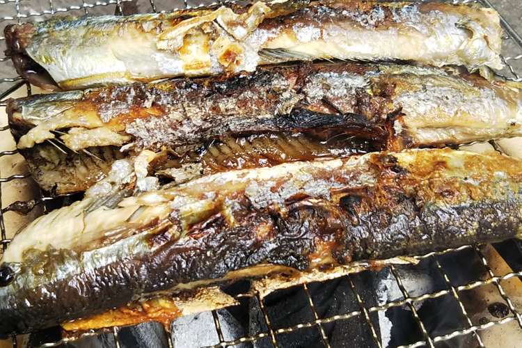 七輪で秋刀魚の塩焼き レシピ 作り方 By クック4gl1nf クックパッド