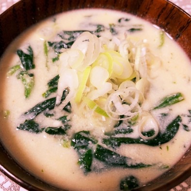 ヘルシー♡豆腐でクリームミソスープの写真