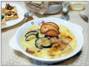 秋野菜のスパゲティグラタンの写真