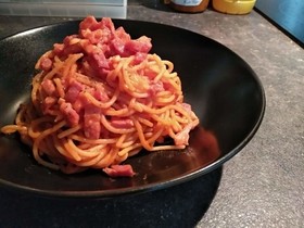 ●ご褒美!ラードンとトマトのパスタ●