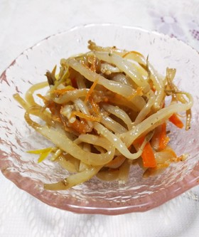 レンジで簡単♪もやしと人参のナムル