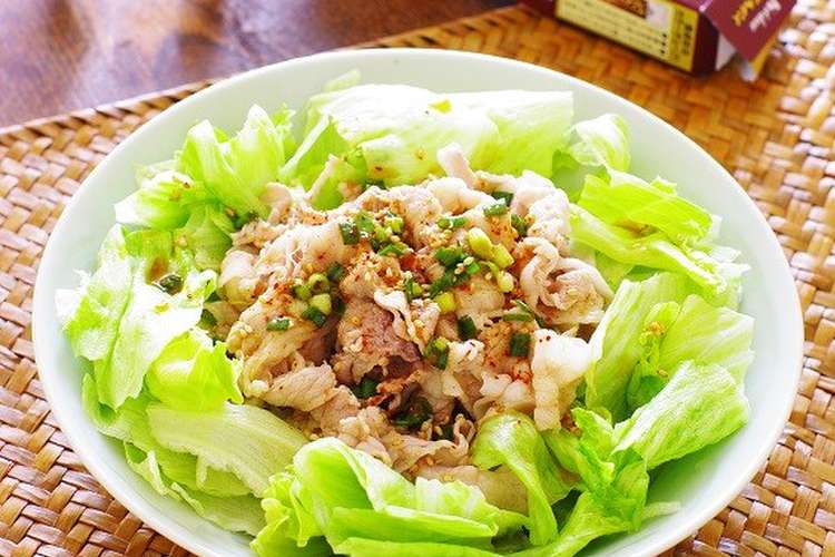 にんにくポン酢タレで豚しゃぶレタスサラダ レシピ 作り方 By Nob クックパッド 簡単おいしいみんなのレシピが357万品